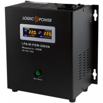 ДБЖ Logicpower LPA-W-PSW-500VA (350Вт) 2A/5A/10A з правильною синусоїдою 12
